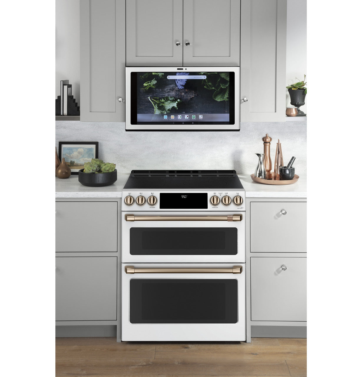 Cafe CHS950P4MW2 30" Smart Slide-In Induction and Convection Double-Oven Range