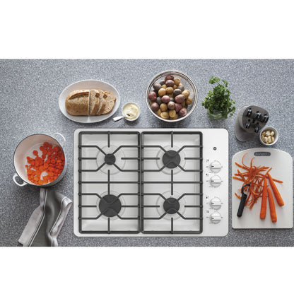 GE JGP3030DLWW 30" Built-In Gas Cooktop – White