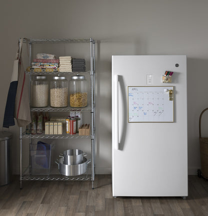 GE FUF17SMRWW 17.3 Cu. Ft. Frost-Free Upright Freezer, Garage Ready – White
