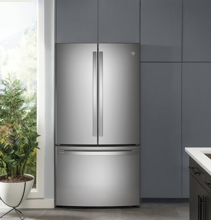 GE Profile PWE23KYNFS 36" 23.1 Cu. Ft. Counter-Depth French Door Refrigerator with Hands-Free AutoFill