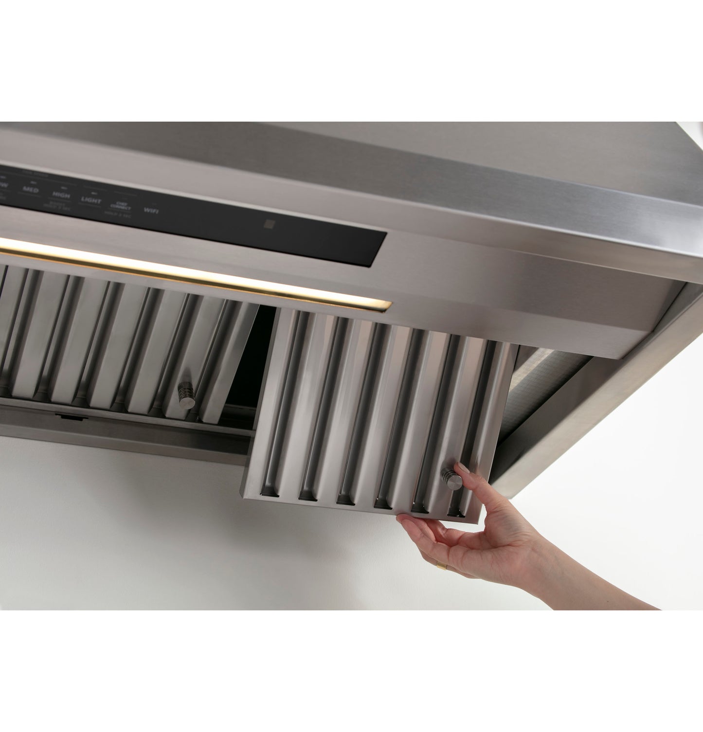 Monogram ZVW1480SPSS 48" Wall Mount Range Hood with Smart Controls & High CFM - Stainless Steel