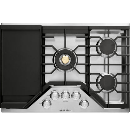 Monogram ZGU30RSLSS 30" Gas Cooktop with 5 Burners & Tri-Ring Burner - Stainless Steel