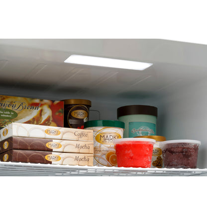 GE FUF21DLRWW ENERGY STAR 21.3 Cu. Ft. Frost-Free Upright Freezer, Garage Ready – White