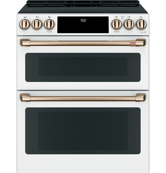 Cafe CES750P4MW2 30" Smart Slide-In Radiant and Convection Double-Oven Range