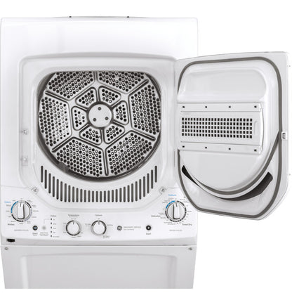 GE® Unitized Spacemaker® 24" electric laundry center – White