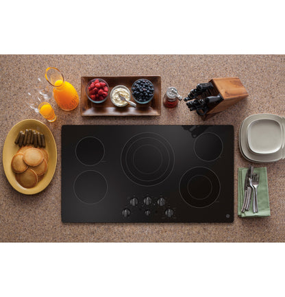 GE JEP5036DTBB 36" Built-In Electric Cooktop – Black