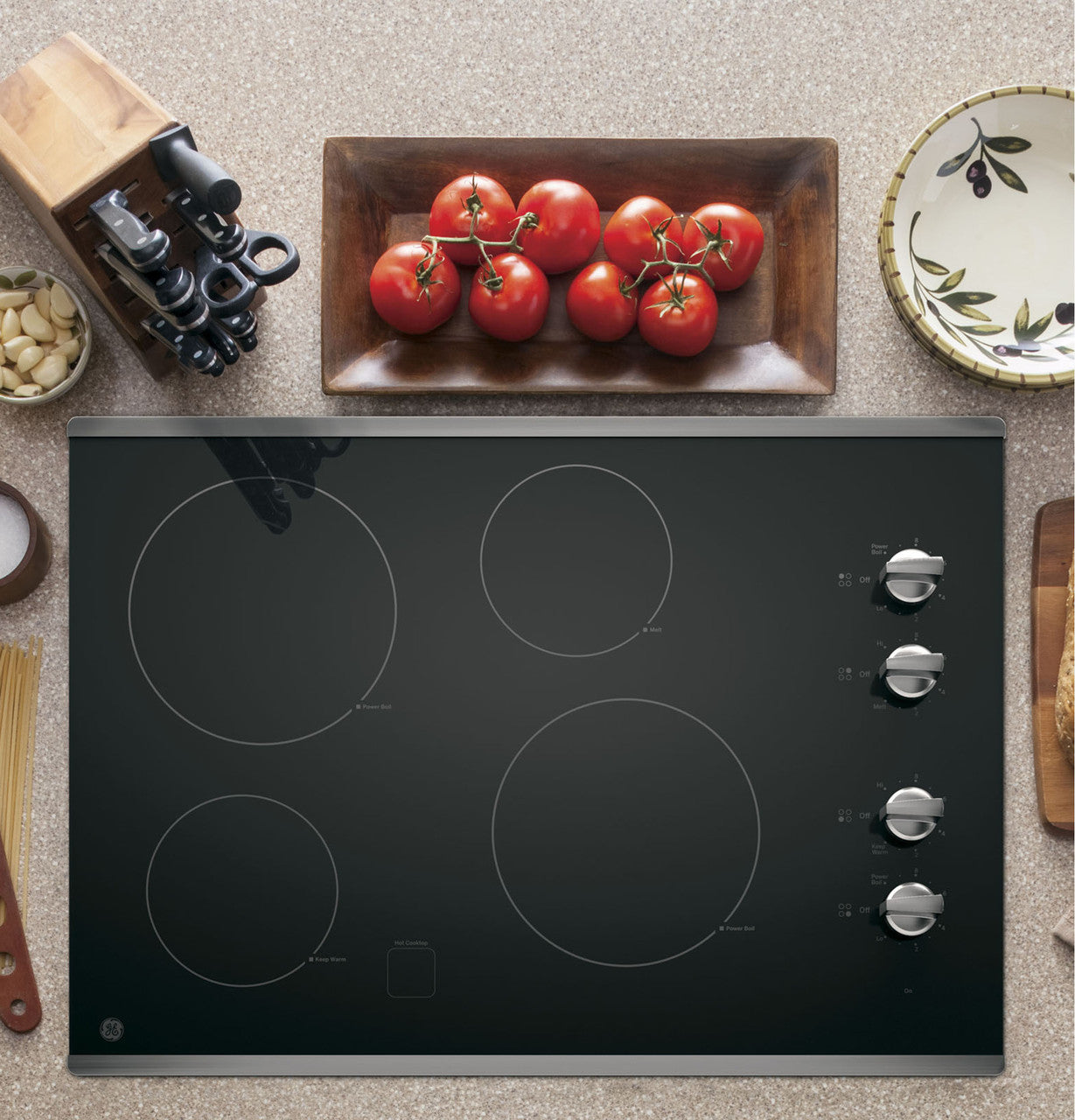 GE JP3030SWSS 30" Built-In Electric Cooktop – Stainless Steel
