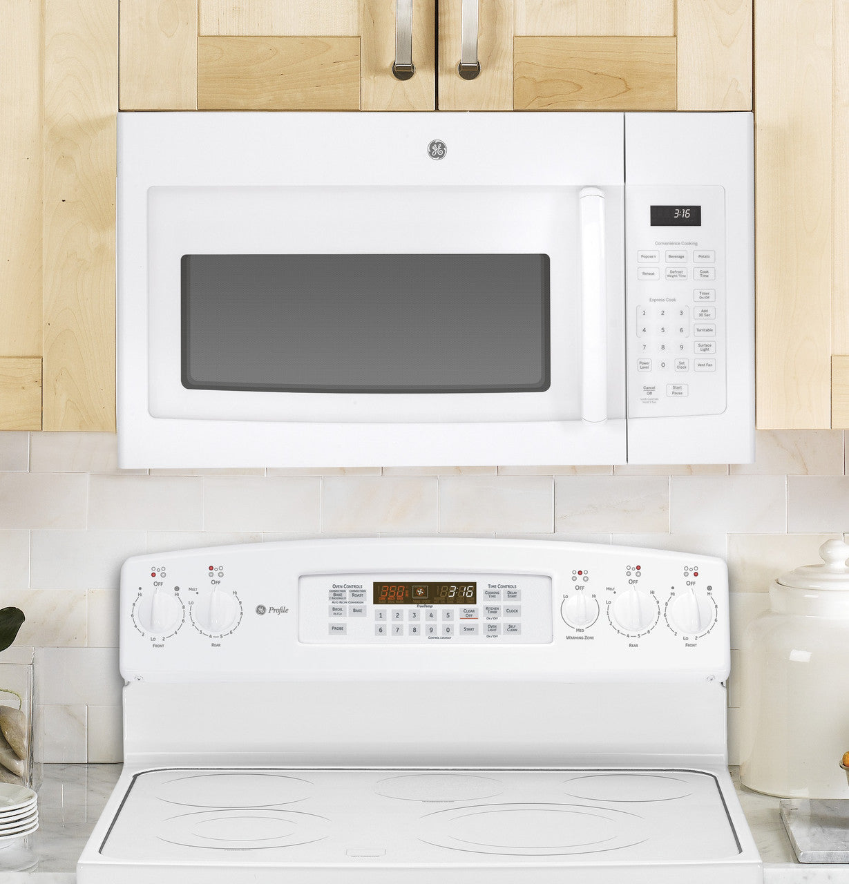 GE® 1.6 Cu. Ft. Over-the-Range Microwave Oven JVM3160RFWW