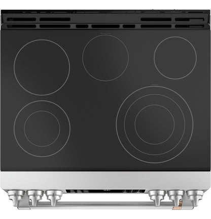 Cafe CES750P2MS1 30" Smart Slide-In Radiant and Convection Double-Oven Range