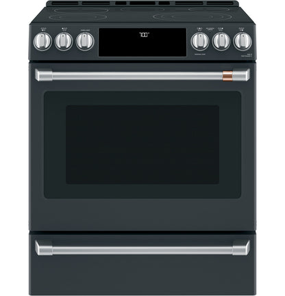 Cafe CES700P3MD1 30" Smart Slide-In Radiant and Convection Range with Warming Drawer