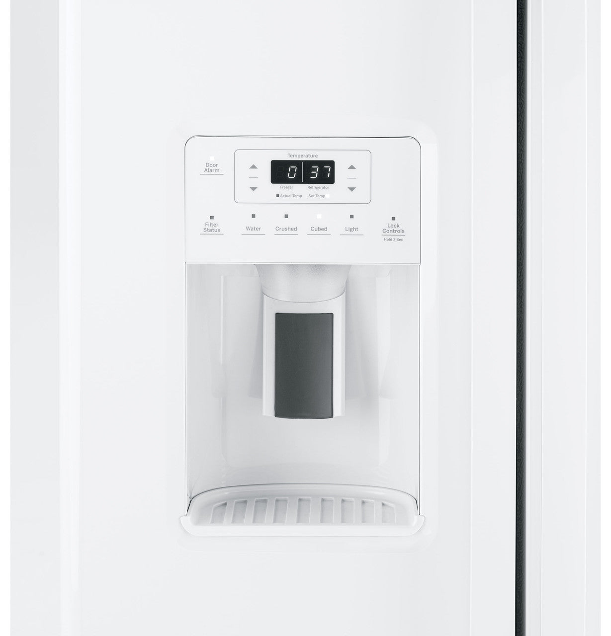 GE GSS23GGPWW 33" Side-by-Side Refrigerator with External Dispenser - White