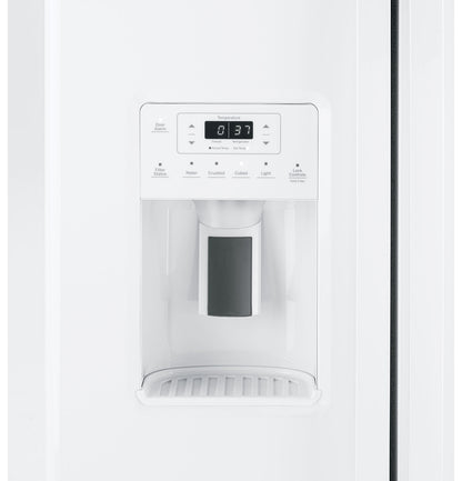 GE GSS23GGPWW 33" Side-by-Side Refrigerator with External Dispenser - White