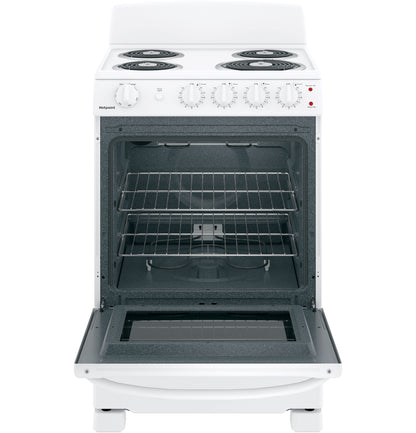 Hotpoint 24" Free-Standing Electric Range – RAS240DMWW
