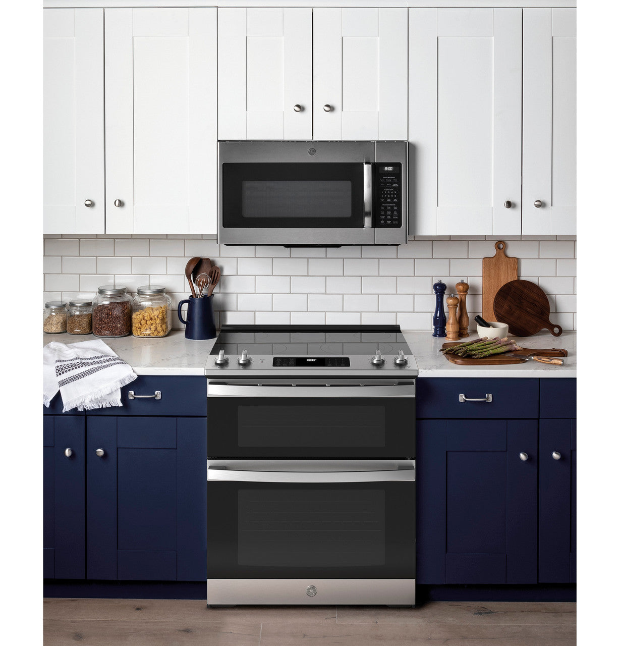 GE JSS86SPSS 30" Slide-In Electric Double Oven Convection Range – Stainless Steel