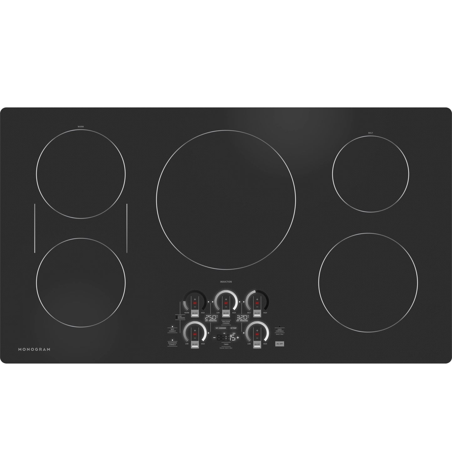 Monogram ZHU36RDTBB 36" Induction Cooktop with Precision Temperature Control – Black