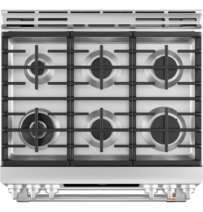 Cafe C2S950P2MS1 30" Smart Slide-In Dual Fuel Double Oven Range