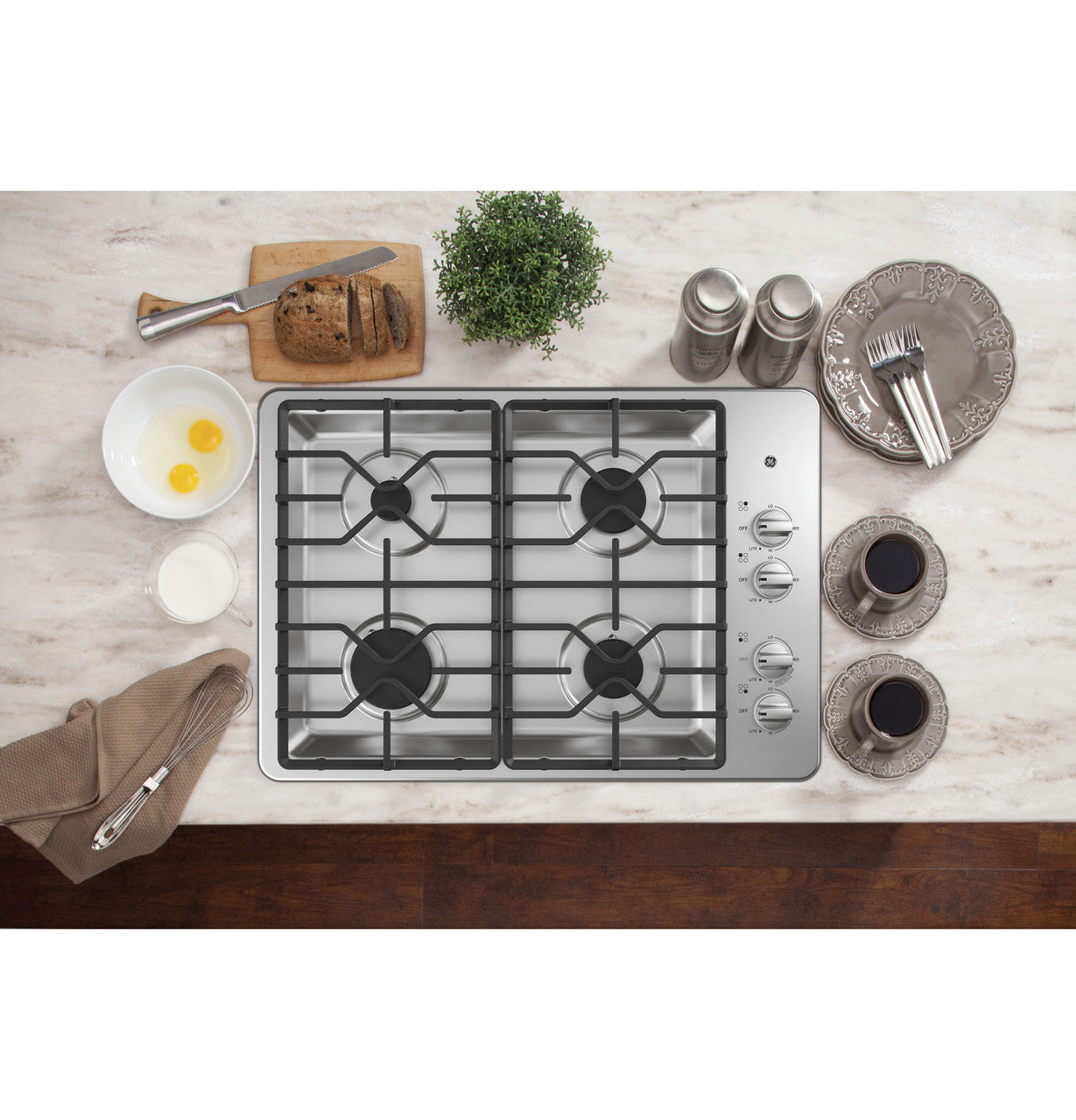 GE JGP3030SLSS 30" Built-In Gas Cooktop – Stainless Steel