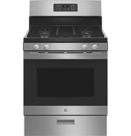 GE JGBS61RPSS 30" Free-Standing Gas Range – Stainless Steel