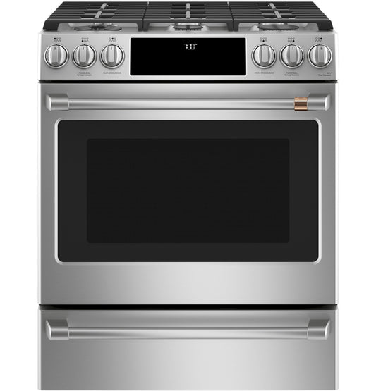 Cafe CGS700P2MS1 30" Smart Slide-In Gas Range with Convection Oven