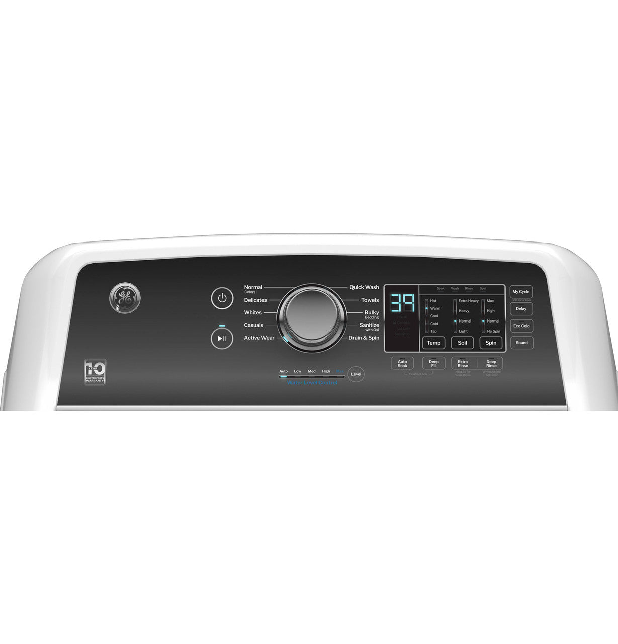 GE® GTW585BSVWS 4.5 cu. ft. Capacity Washer with Agitator