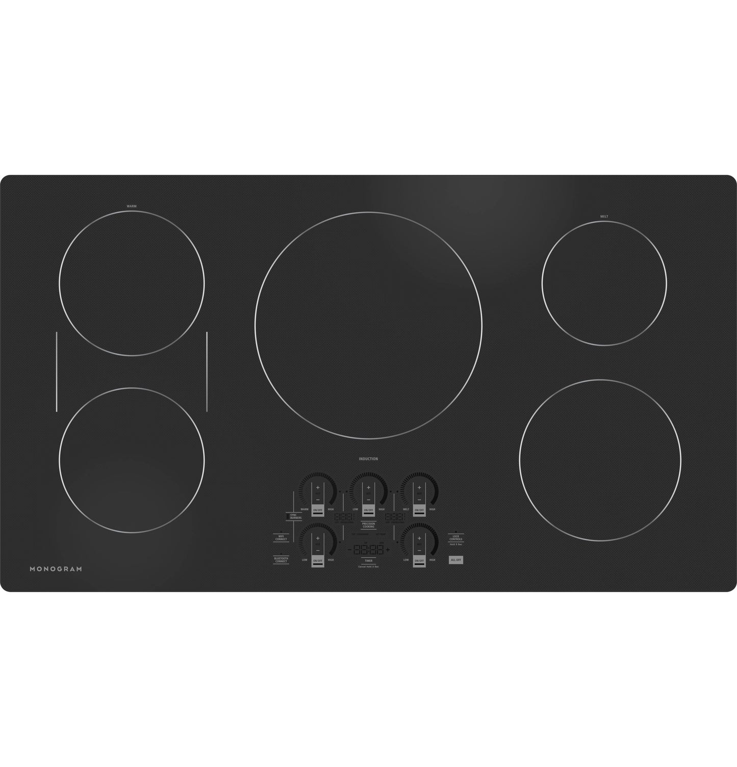 Monogram ZHU36RDTBB 36" Induction Cooktop with Precision Temperature Control – Black