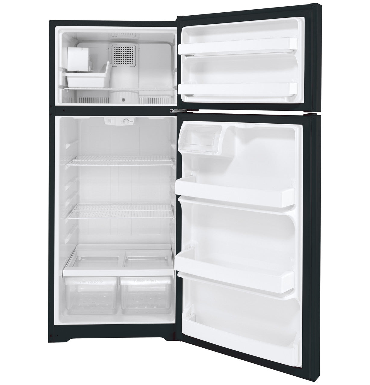 GE GIE18DTNRBB 28" ENERGY STAR® Top-Freezer Refrigerator – 17.5 Cu. Ft. – Black