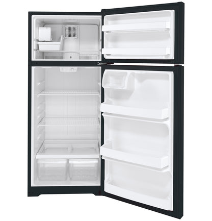 GE GIE18DTNRBB 28" ENERGY STAR® Top-Freezer Refrigerator – 17.5 Cu. Ft. – Black