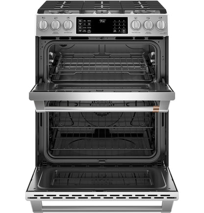Cafe C2S950P2MS1 30" Smart Slide-In Dual Fuel Double Oven Range