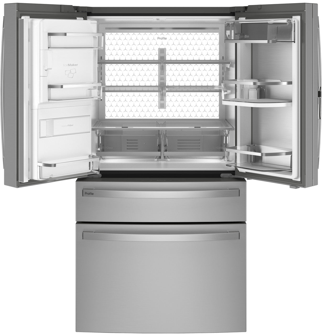 GE Profile PVD28BYNFS 36" 27.9 Cu. Ft. 4-Door French Door Refrigerator with Dual-Dispense AutoFill Pitcher