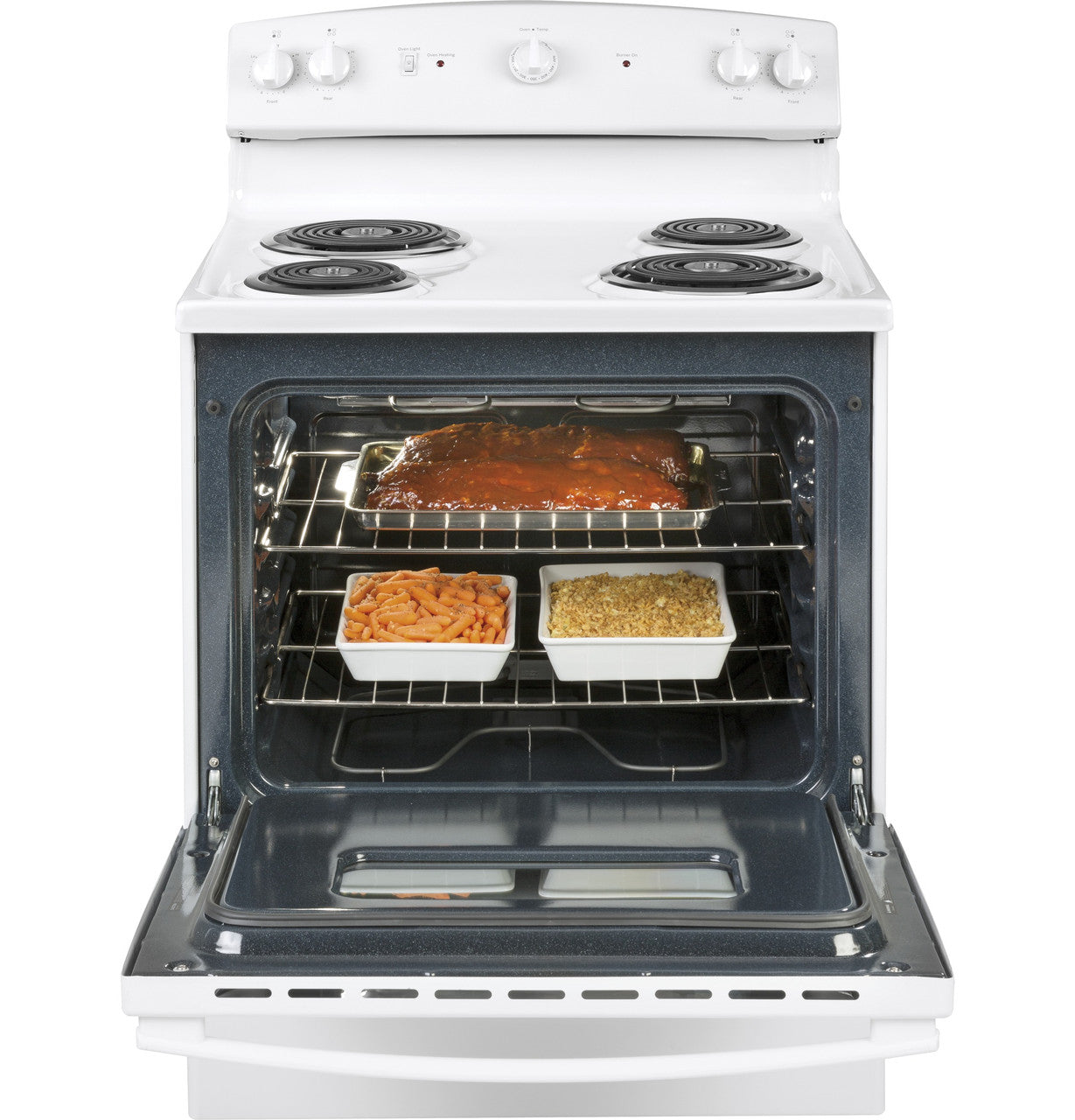 GE® ENERGY STAR® JBS160DMWW 30" Electric Freestanding Range