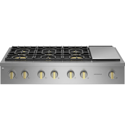 Monogram ZGU486NDTSS 48" Professional Gas Rangetop with 6 Burners & Griddle - Stainless Steel