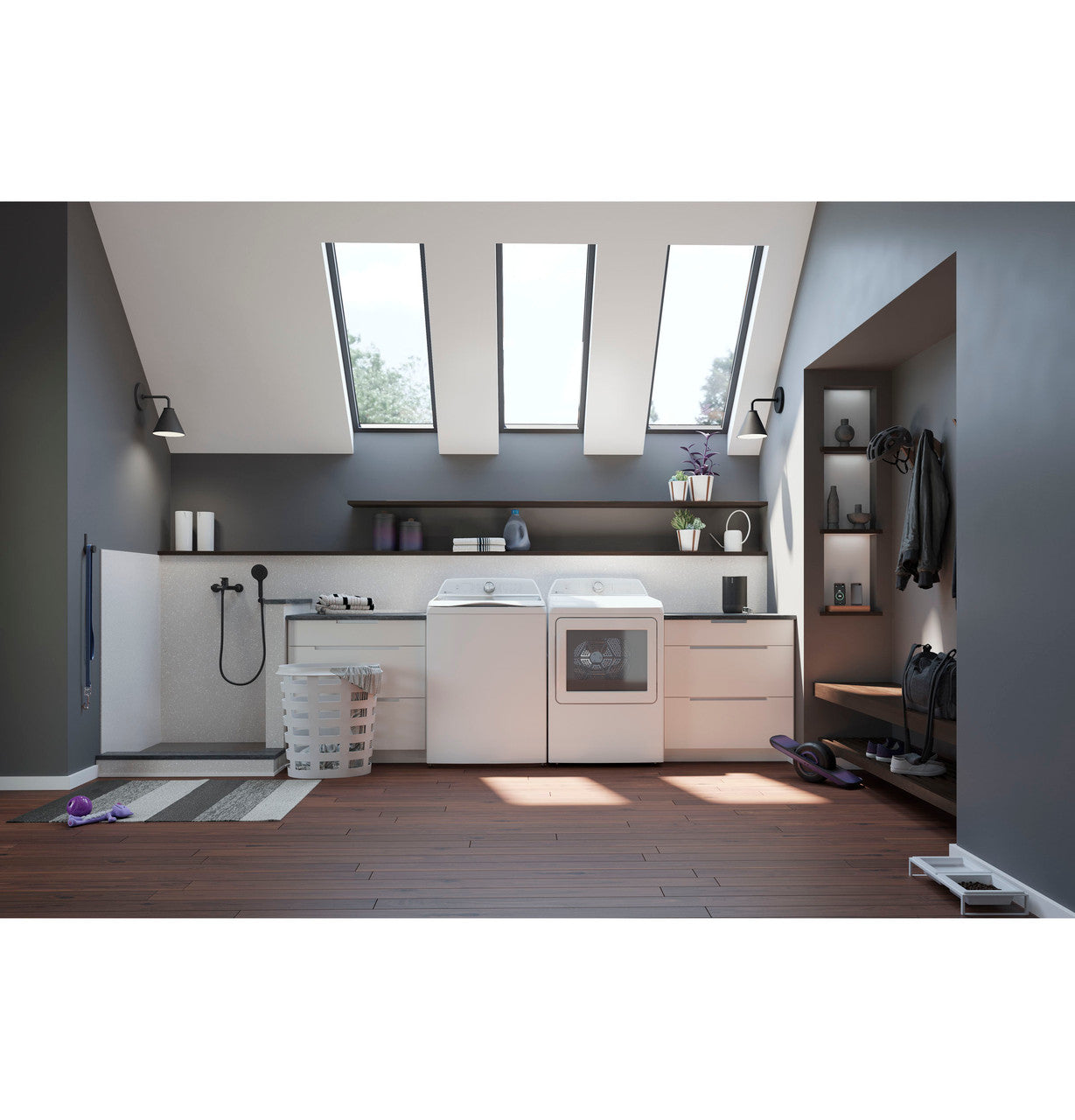 GE Profile PTW600BSRWS Washer & PTD60EBSRWS / PTD60GBSRWS Dryer Laundry Pair – ENERGY STAR®