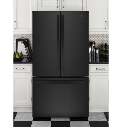 GE GNE25JGKBB 33" ENERGY STAR® French Door Refrigerator – 24.7 Cu. Ft. – Black