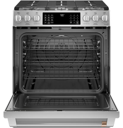 Cafe CGS700P2MS1 30" Smart Slide-In Gas Range with Convection Oven