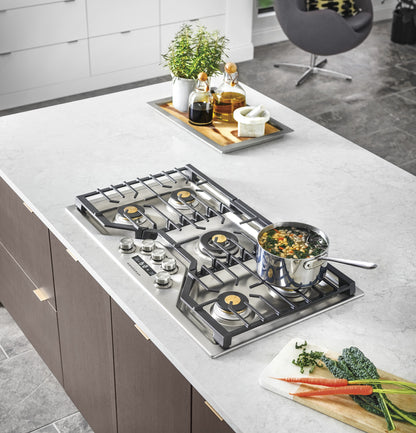 Monogram ZGU36ESLSS 36" Gas Cooktop with 5 Burners & Tri-Ring Burner - Stainless Steel