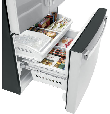 GE GWE22JYMFS 36" ENERGY STAR® Counter-Depth French Door Refrigerator – 21.9 Cu. Ft. – Fingerprint Resistant Stainless Steel