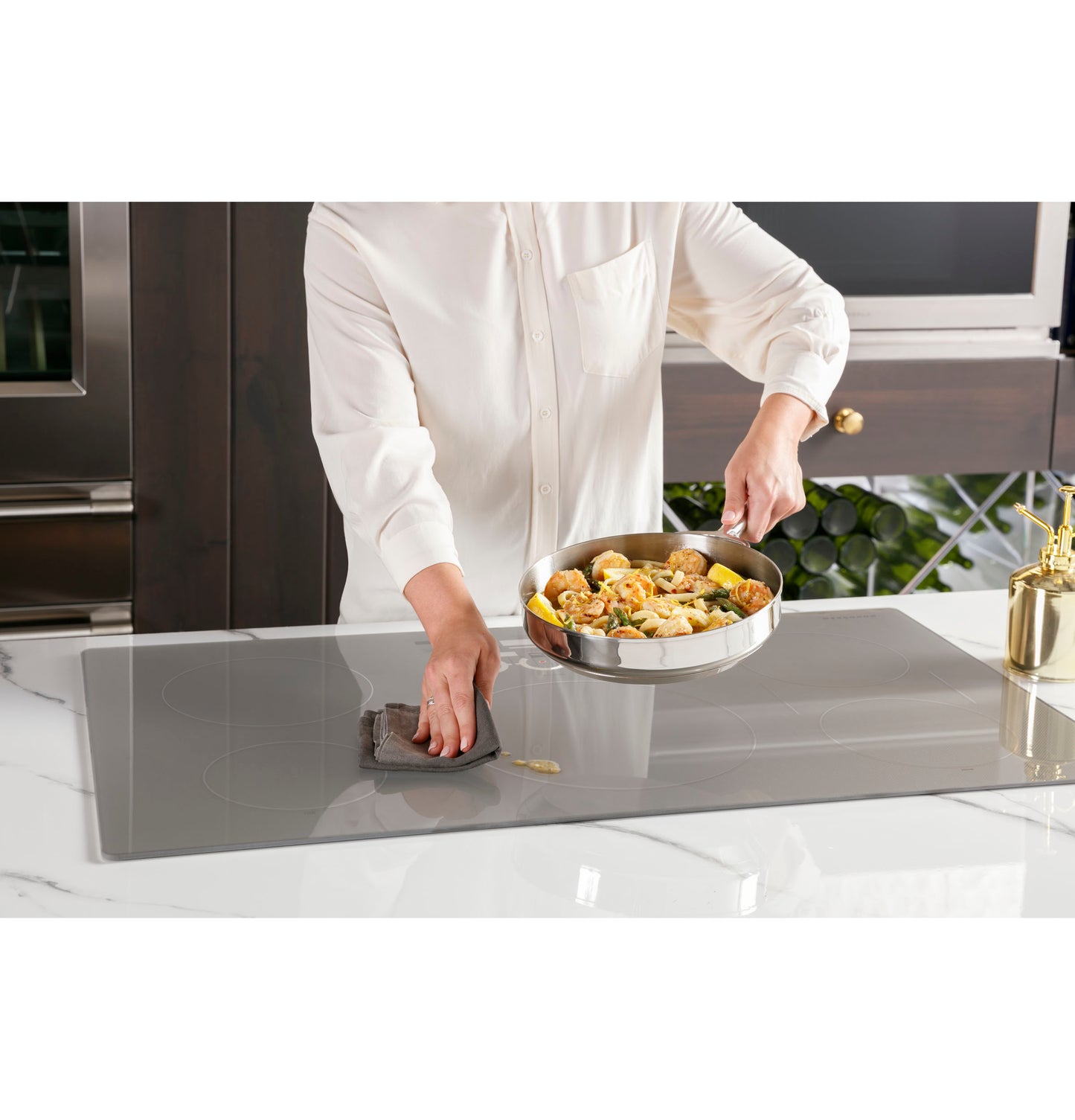 Monogram ZHU36RSTSS 36" Induction Cooktop with Precision Temperature Control - Silver