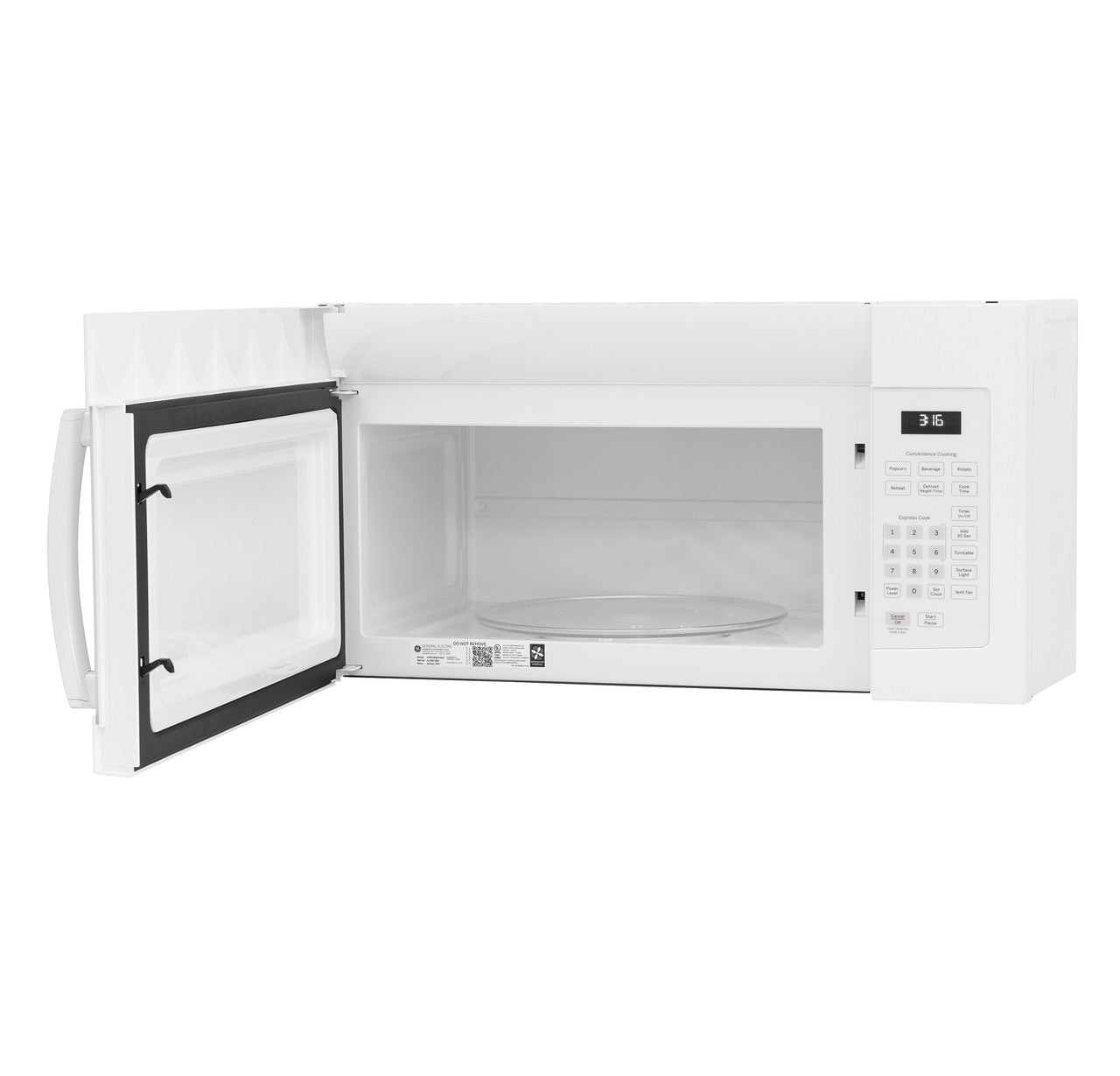 GE® 1.6 Cu. Ft. Over-the-Range Microwave Oven JVM3160RFWW