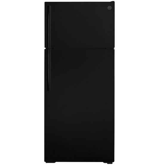 GE GIE18DTNRBB 28" ENERGY STAR® Top-Freezer Refrigerator – 17.5 Cu. Ft. – Black
