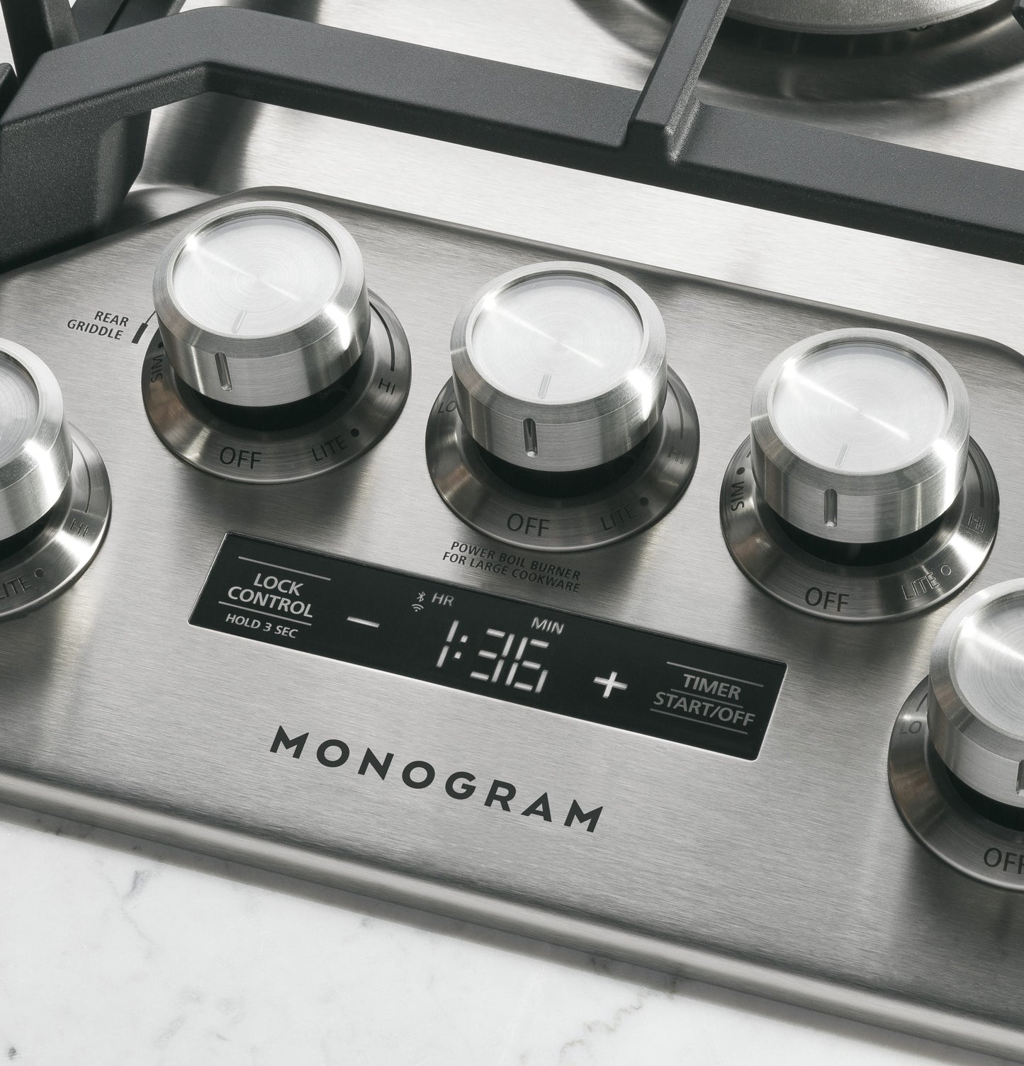 Monogram ZGU36ESLSS 36" Gas Cooktop with 5 Burners & Tri-Ring Burner - Stainless Steel