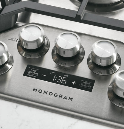 Monogram ZGU36ESLSS 36" Gas Cooktop with 5 Burners & Tri-Ring Burner - Stainless Steel