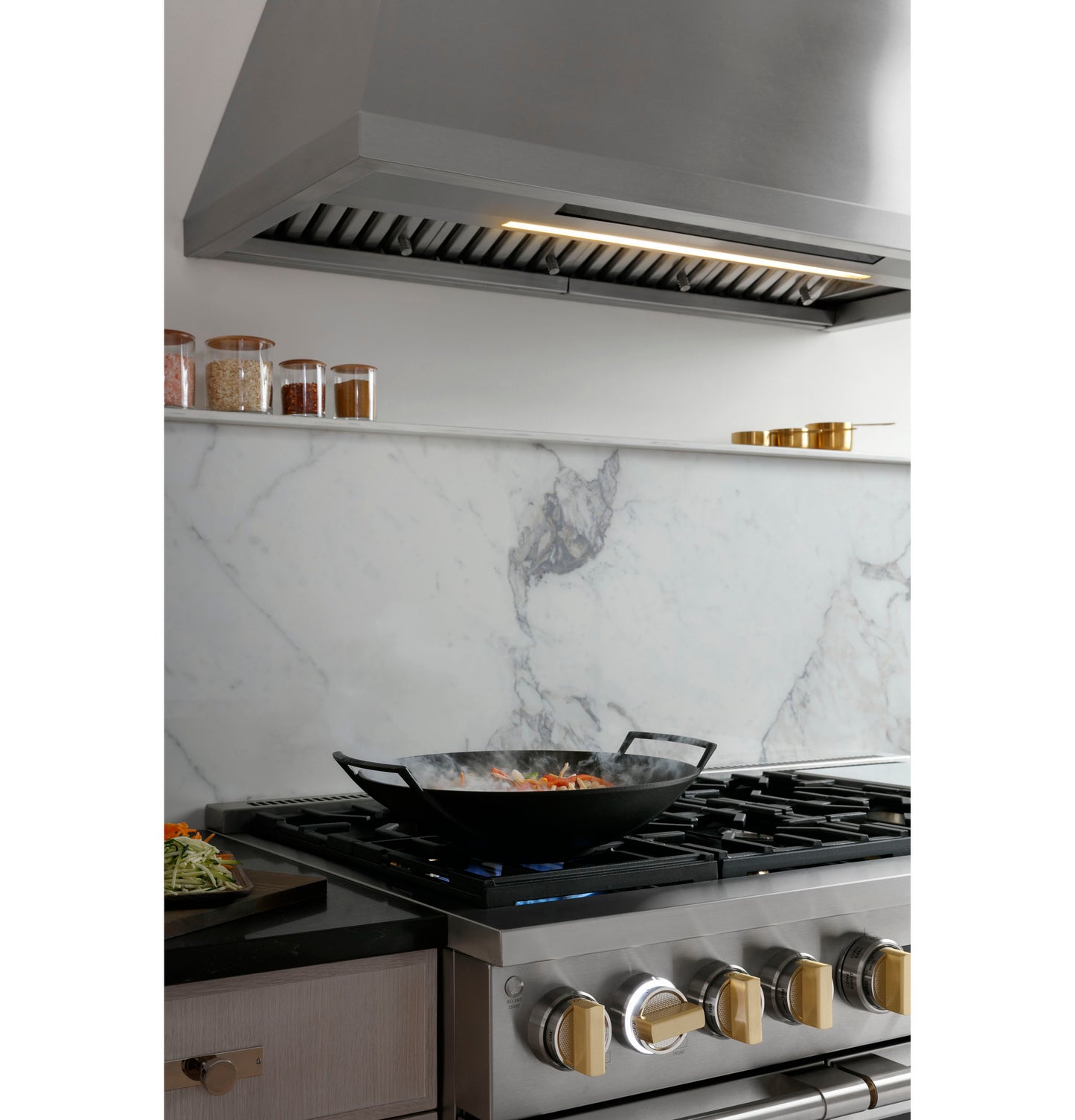 Monogram ZVW1480SPSS 48" Wall Mount Range Hood with Smart Controls & High CFM - Stainless Steel