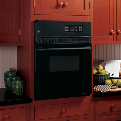 GE JRP20BJBB 24" Electric Single Self-Cleaning Wall Oven – Black