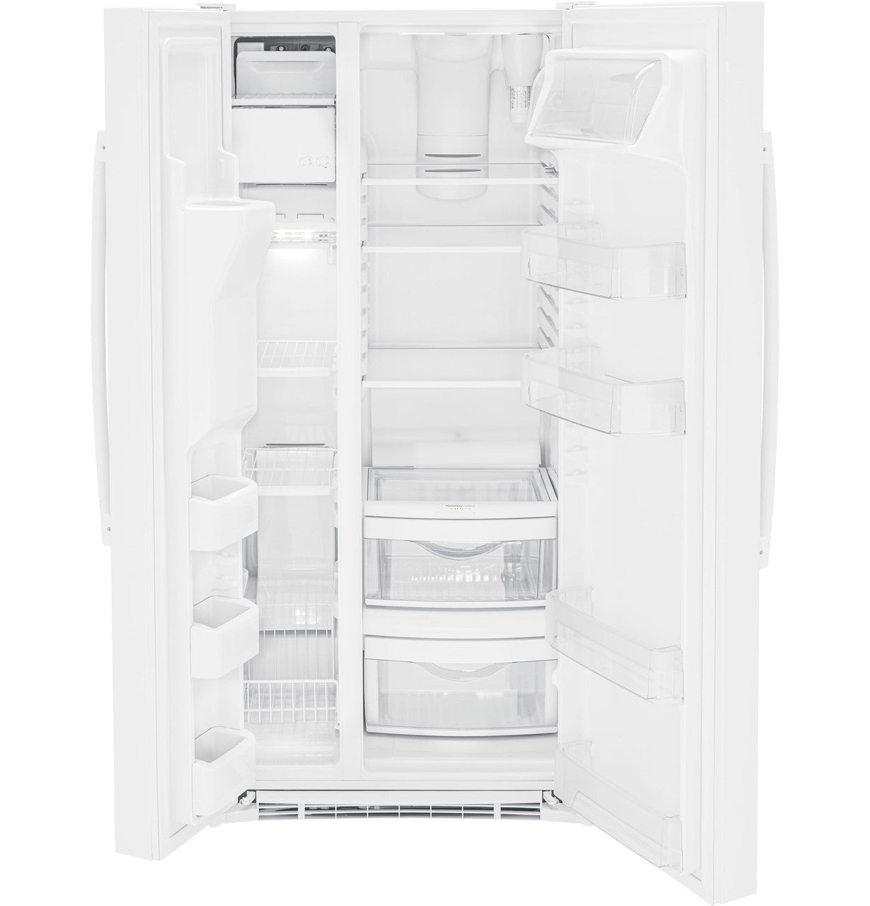 GE GSS23GGPWW 33" Side-by-Side Refrigerator with External Dispenser - White