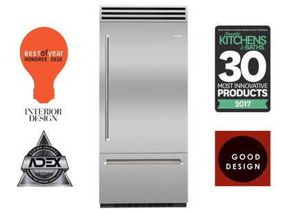 BlueStar BBB36R3 36" PRO Built-In Refrigerator/Freezer – Right Hinge