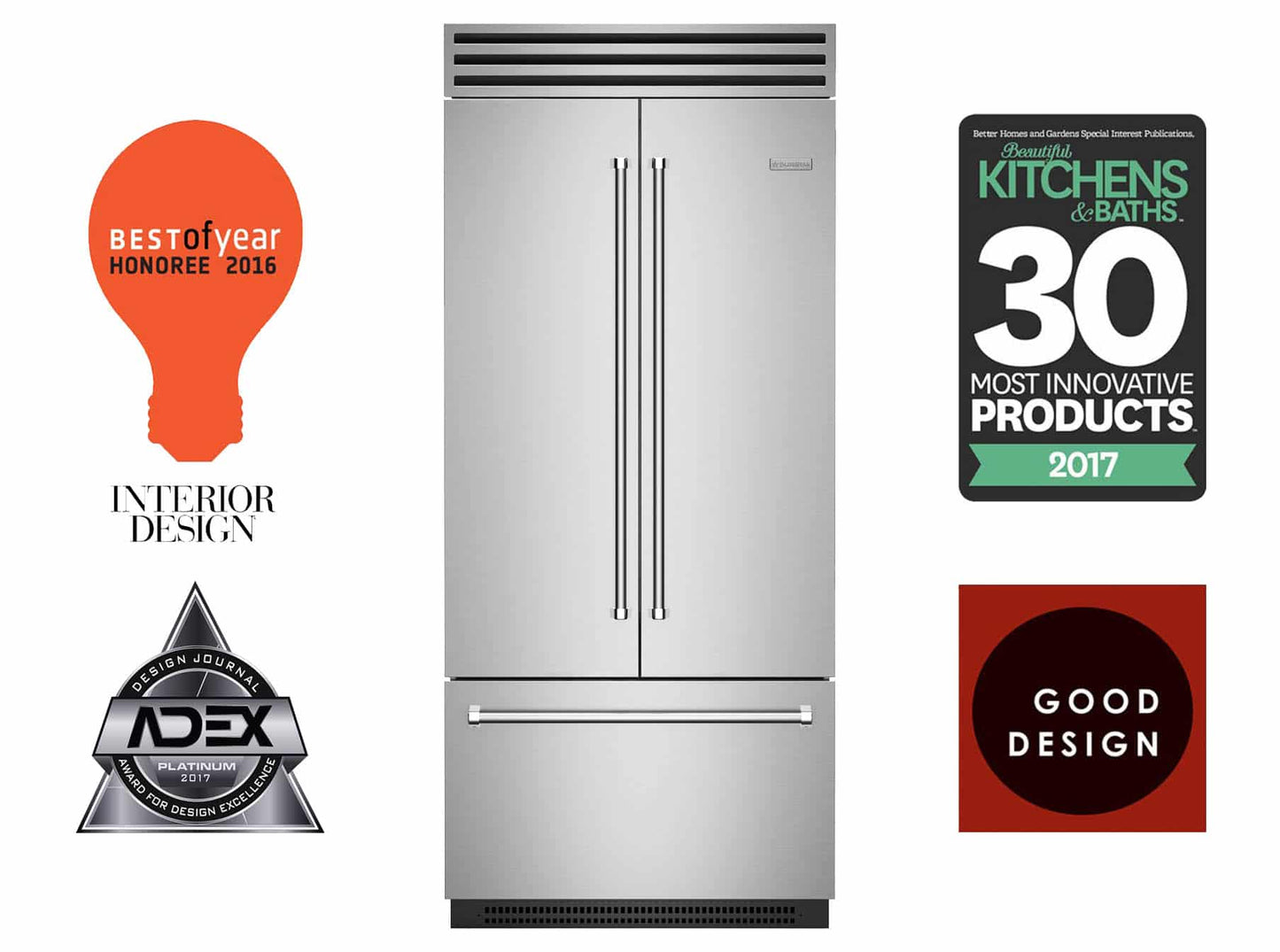 BlueStar BBBF361 36" PRO Built-In French Door Refrigerator/Freezer