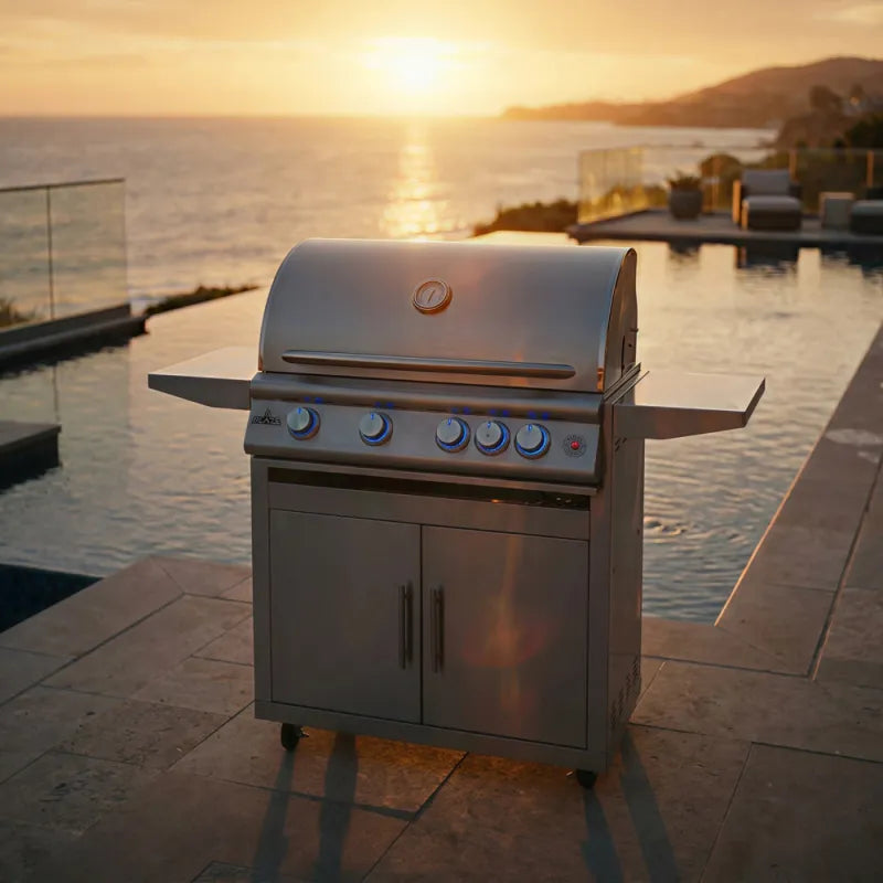 Blaze BLZ-4LTE3MG-LP/NG 32" 4-Burner Marine Grade Premium LTE+ Built-In Gas Grill – 316L Stainless Steel