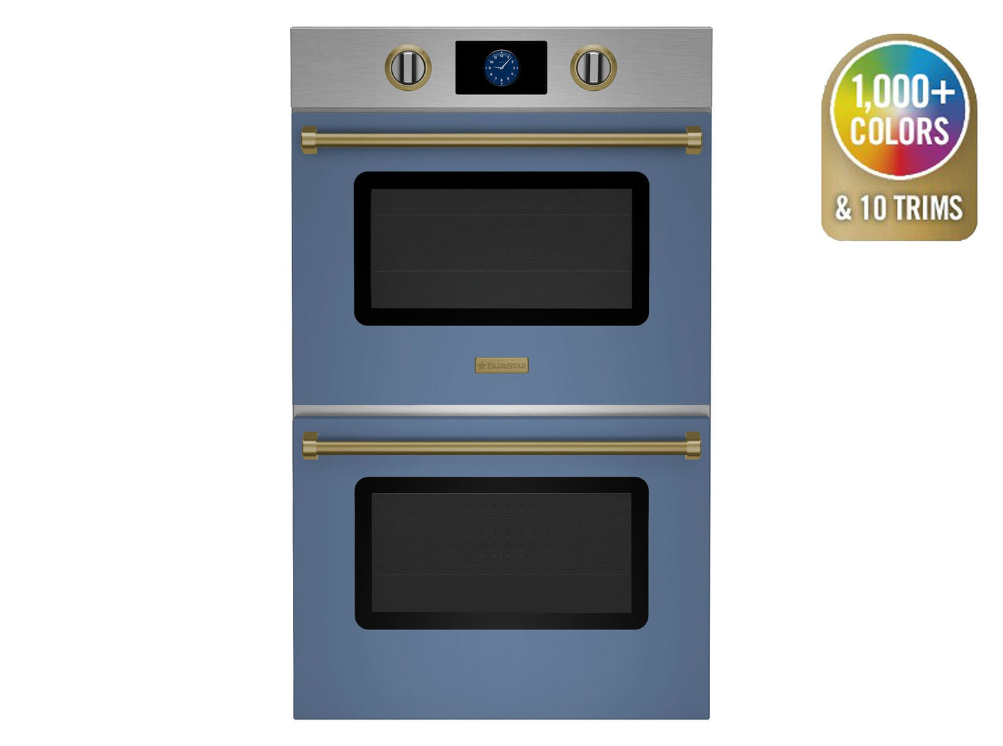 BlueStar BSDEWO30DDV3 30" Double Electric Wall Oven with Drop-Down Doors – Stainless Steel