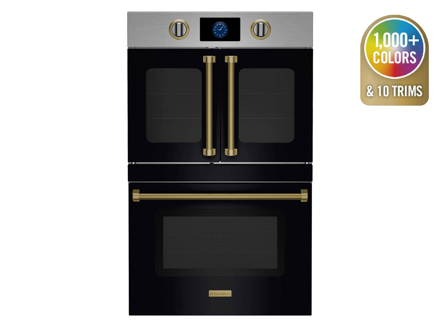 BlueStar BSDEWO30SDV3 30" Double Electric Wall Oven with French & Drop-Down Doors – Stainless Steel