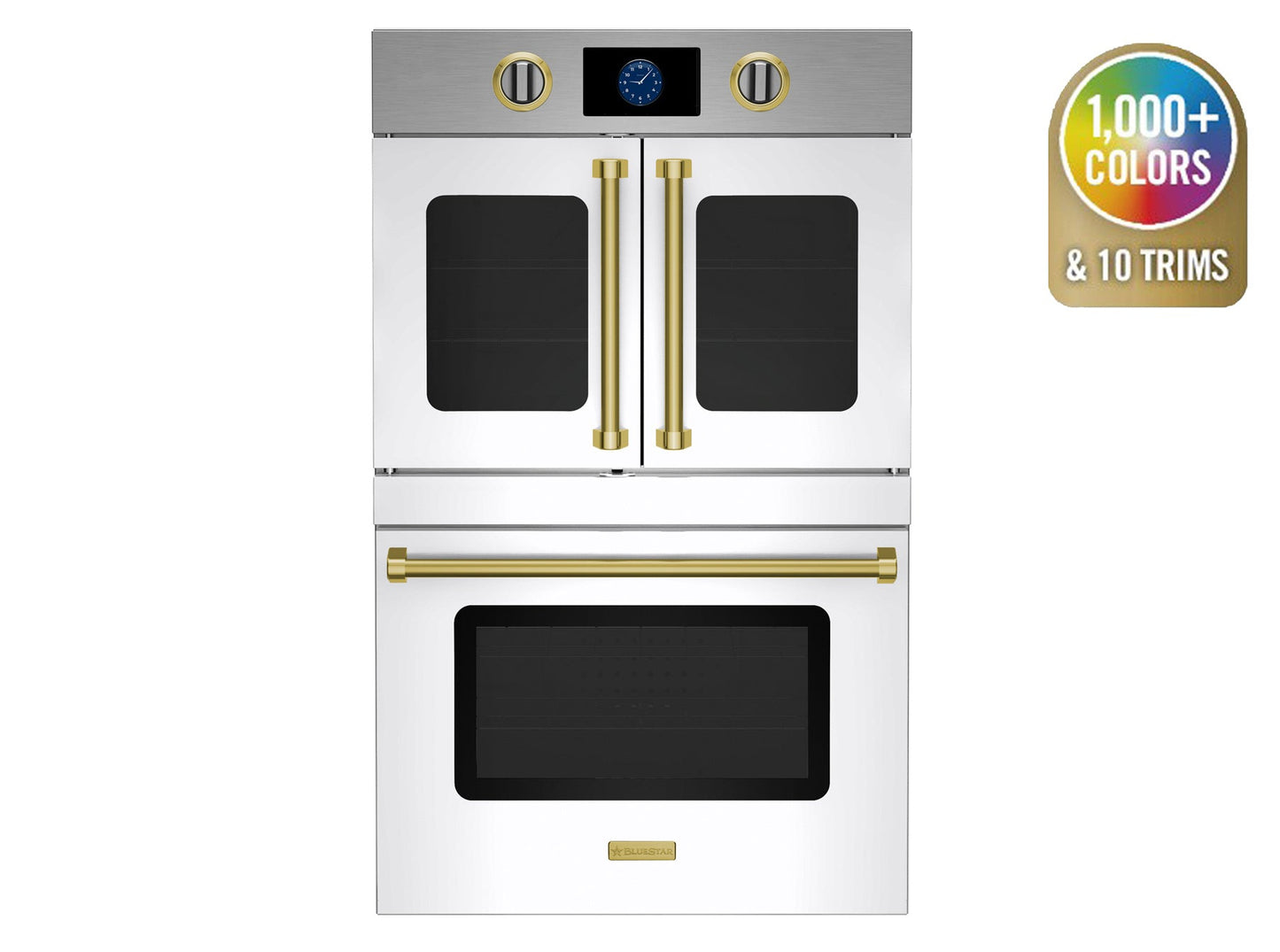 BlueStar BSDEWO30SDV3 30" Double Electric Wall Oven with French & Drop-Down Doors – Stainless Steel